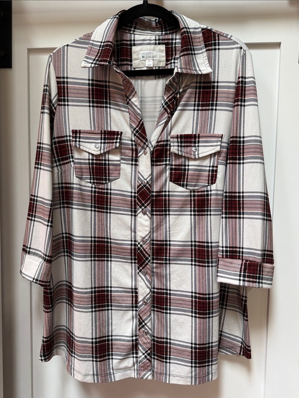Market & Spruce Perrina Button Down Knit Top